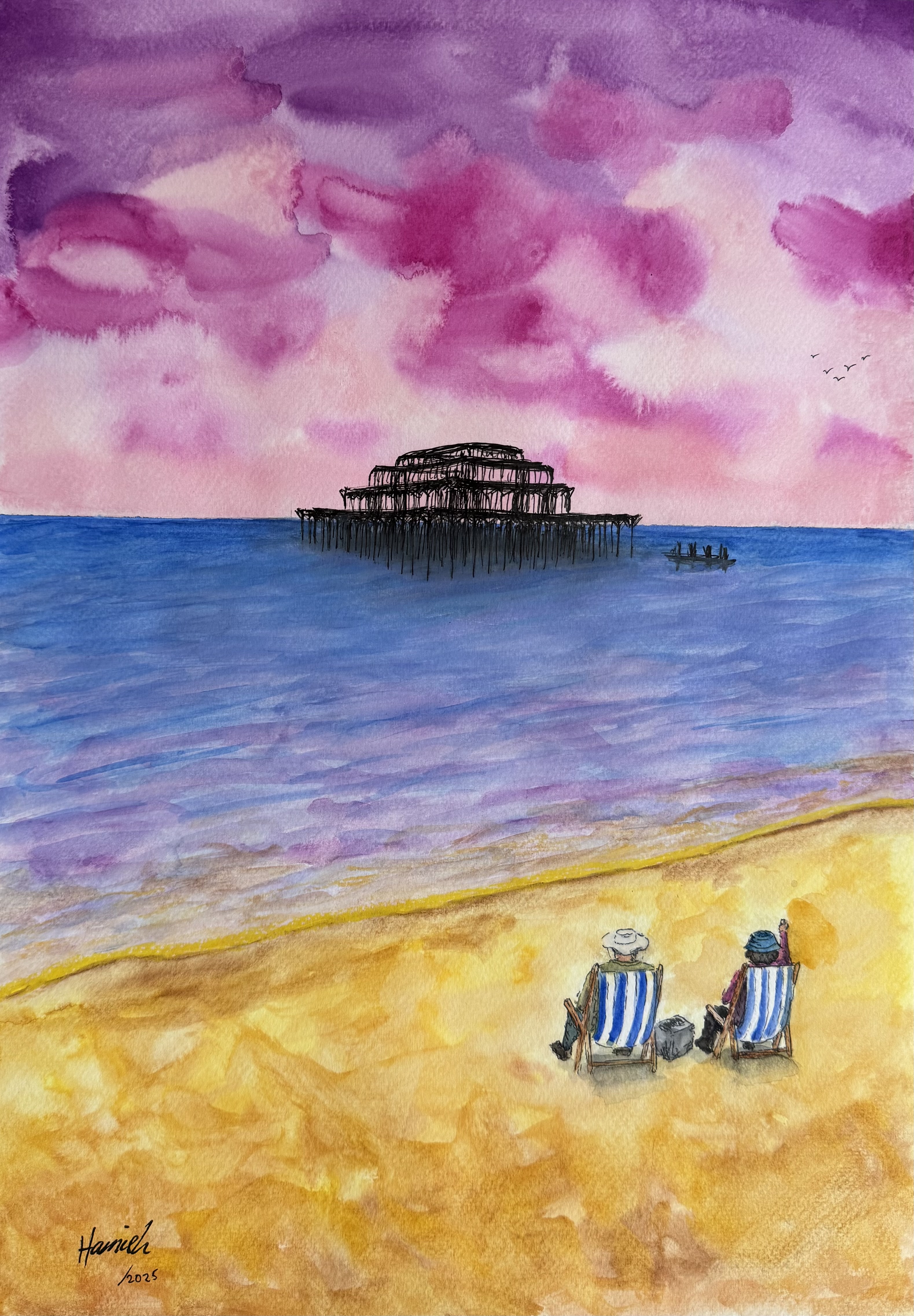 Brighton Old Pier painting